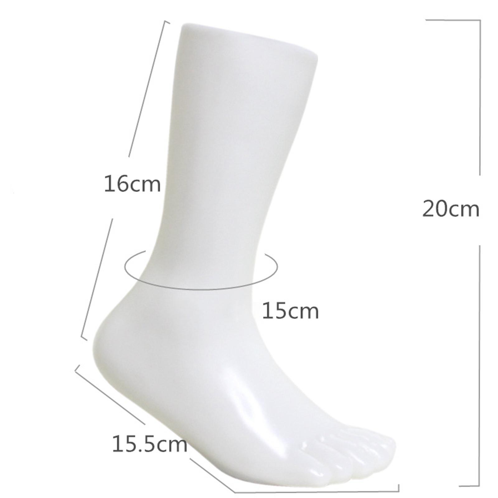 Schaufensterfuß Schuhständer Modell Socke für Geschäft Einzelhandel Schuhe white