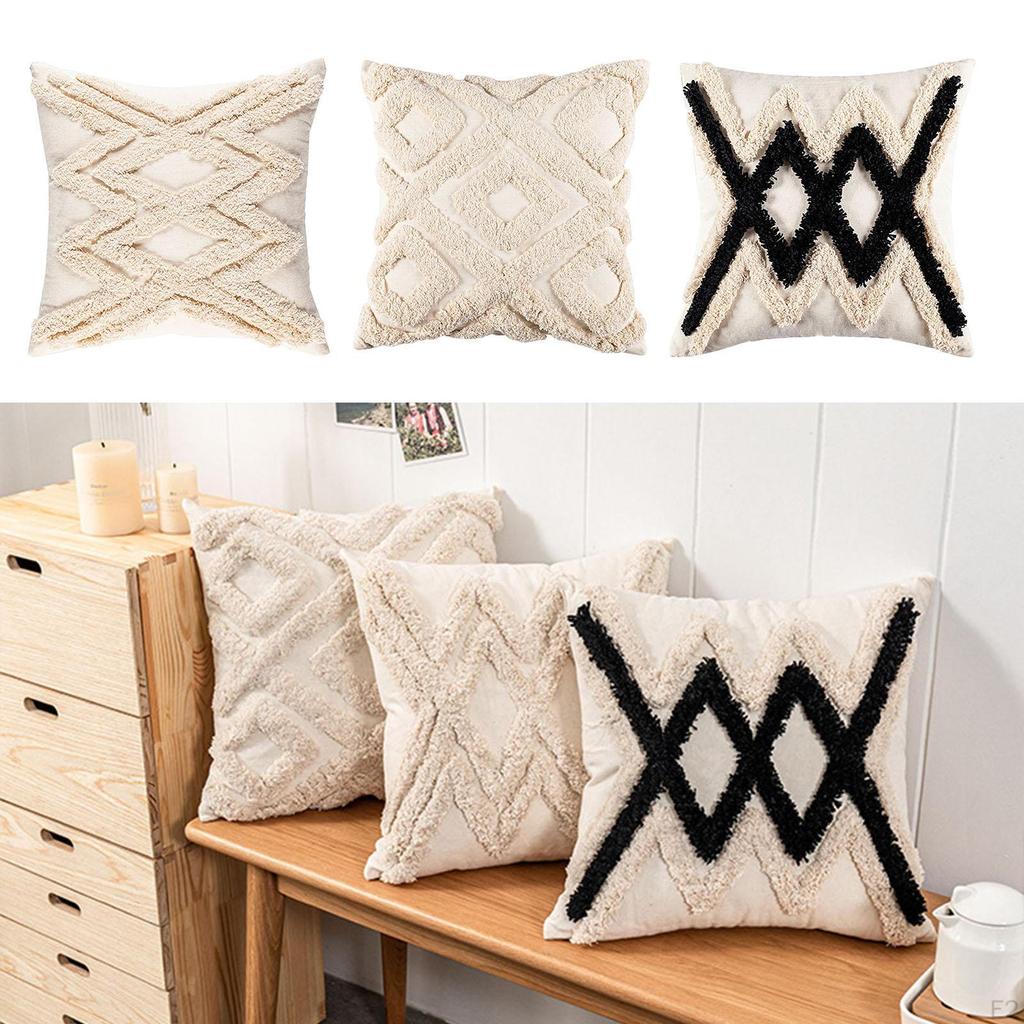 Cover Decorative Boho Tufted Throw Case for Couch Sofa Bohemian Decoration Cushions