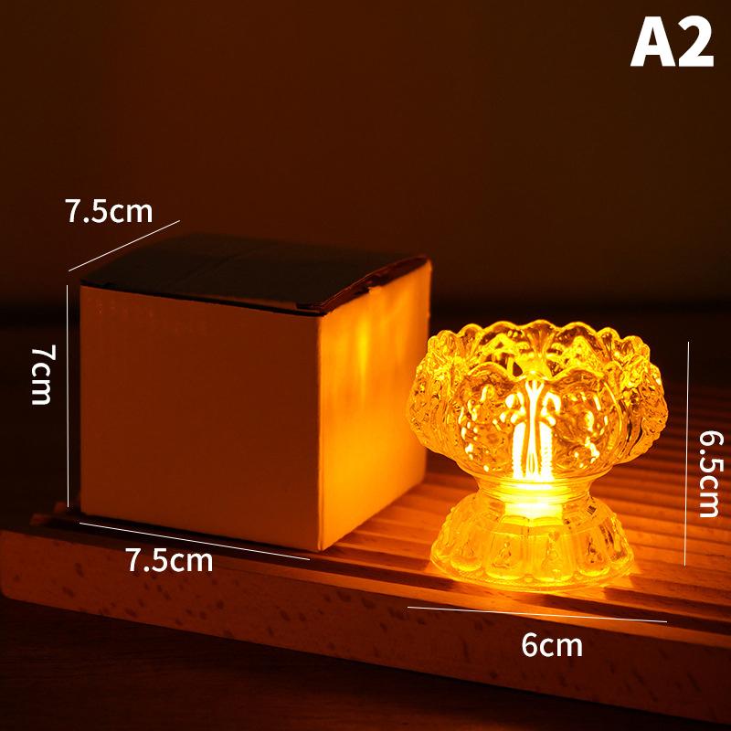 1Pc Electric Lotus Light Battery Operated Led Holy Light Prayer Flicker Led Candle Tea Lamp Home Decoration