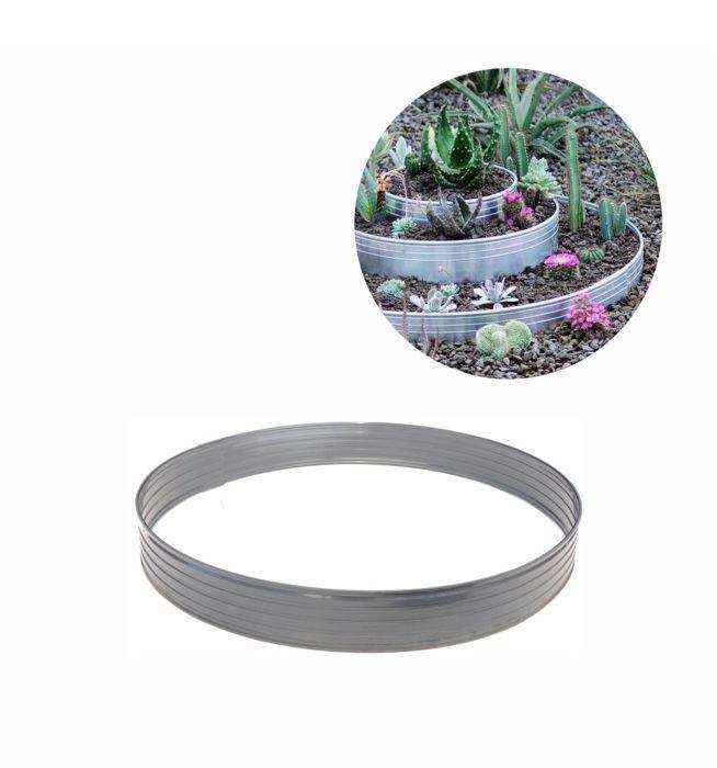 Anneau arbre alu 140 mm x 0,6 m bordure gazon plate-bande résistante