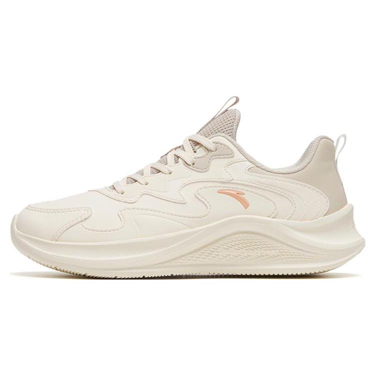 New Anta Walk Anti Slip Wear Resistant Low Top Running Shoes Women's Gray White Pink 922315573-4