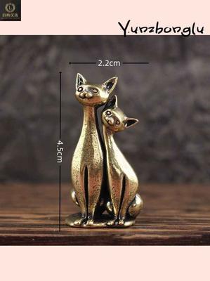 Brass Figurine, Couple Figurine, Home Leisure Small Ornament.