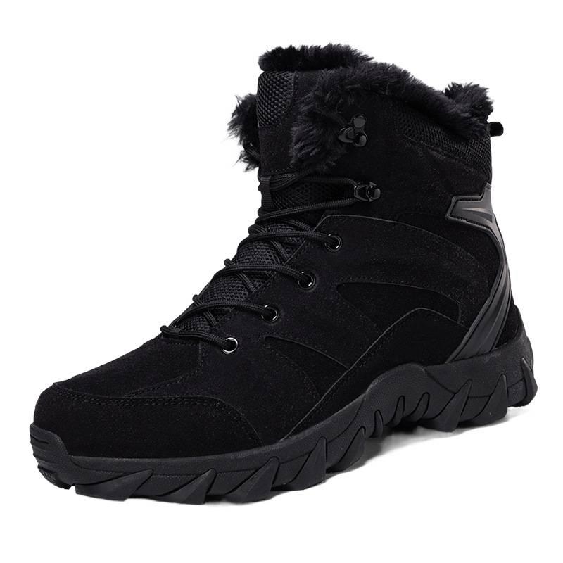 New Velvet Men's Thickened Warm Outdoor Off-road Camping Adventure Hiking Tooling Tactical Boots