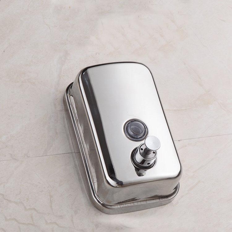 500ml Manual Wall-Mounted Stainless Steel Metal Soap Dispenser