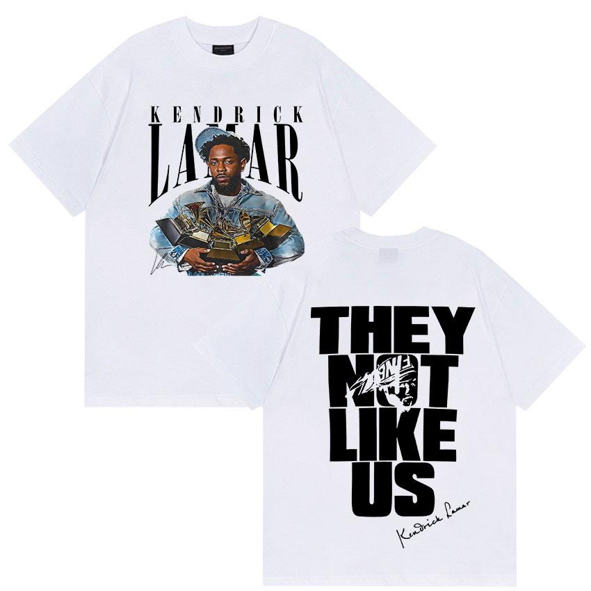 Rapper Kendrick Lamar They Not Like Us Tour Merch Trička Pánská Vintage Gotické Hip Hop Krátký Rukáv Tričko Y2k Streetwear