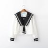 Sailor Uniform Cosplay School Uniform High School Girl Halloween JK Long Sleeve Square Collar [milky Time] (L)