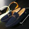 Herren Slipper Mokassins Mode Lässige Wildleder Schuhe Herren Blaue Slipper Mokassins für Herren Flats Freizeit Sommerschuhe