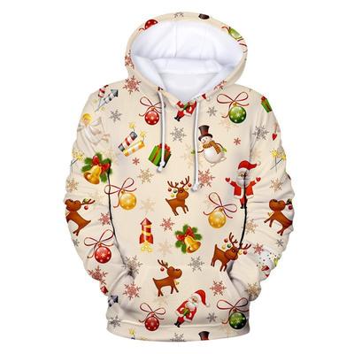 2024 Neuer 3D-Digitaldruck Herrenmode Hoodie Weihnachtsserienmuster Sweatshirt Herren- und Damen-Gleich Top-Kleidung