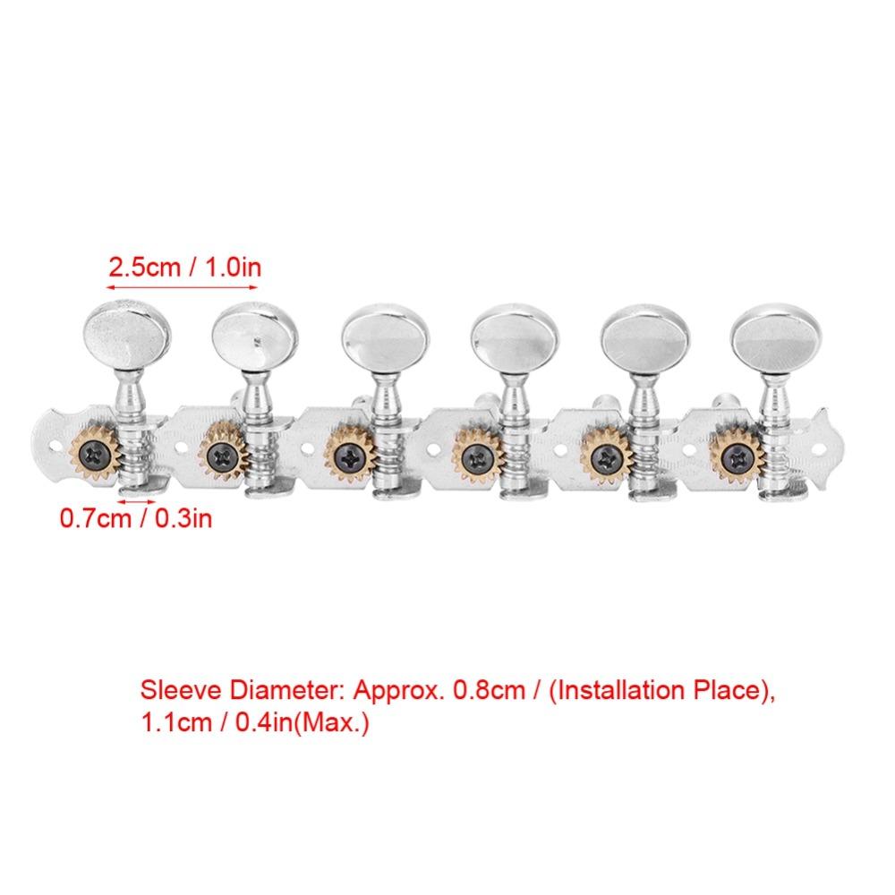 6L6R Configuration Guitar Tuning Pegs Smooth Tuning Machine Heads  For Guitar Repair