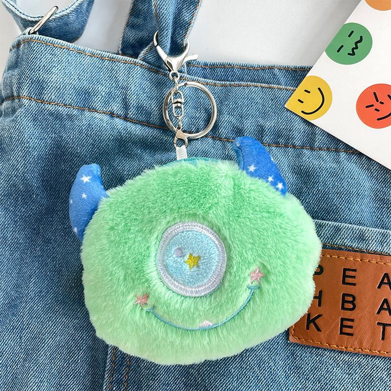 Adorable Furry Monster Coin Purse Plush Wallet Cute Cartoon Girl Heart Pouch