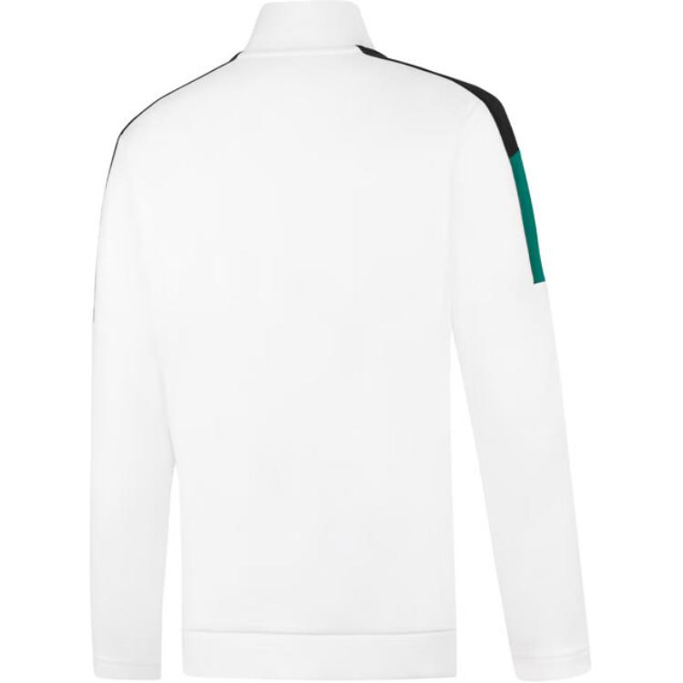 Li Ning Stand Collar Zipper Color Block Logo Zipper Cardigan Long Sleeve Sweatshirt Women sweatshirt Standard-White AWDUA82-1