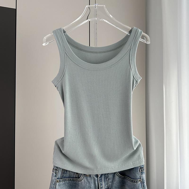 Anti-Armpit-Fat Cami Tank Top Ribbed Slim Fit Inner Wear For Suits Versatile Everyday Stretchy Slim Base Layer Soft Fabric Inner And Outer Wear Top
