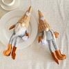 Cross-Border Knitted High-Hat Doll with Hanging Legs - Hand-Grind Coffee Christmas Plush Decoration