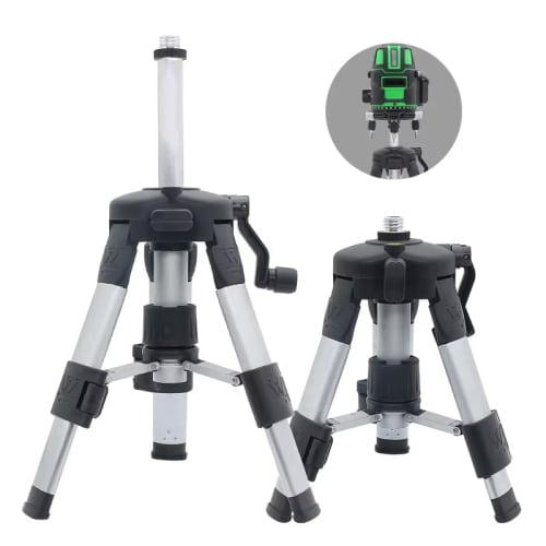 zmart Height Adjustable Metal Tripod for Laser Levels, 5/8" Mounting Screw, 24-41cm, Aluminum Alloy Holder, Surveying Equipment, Level, Laser Marker,