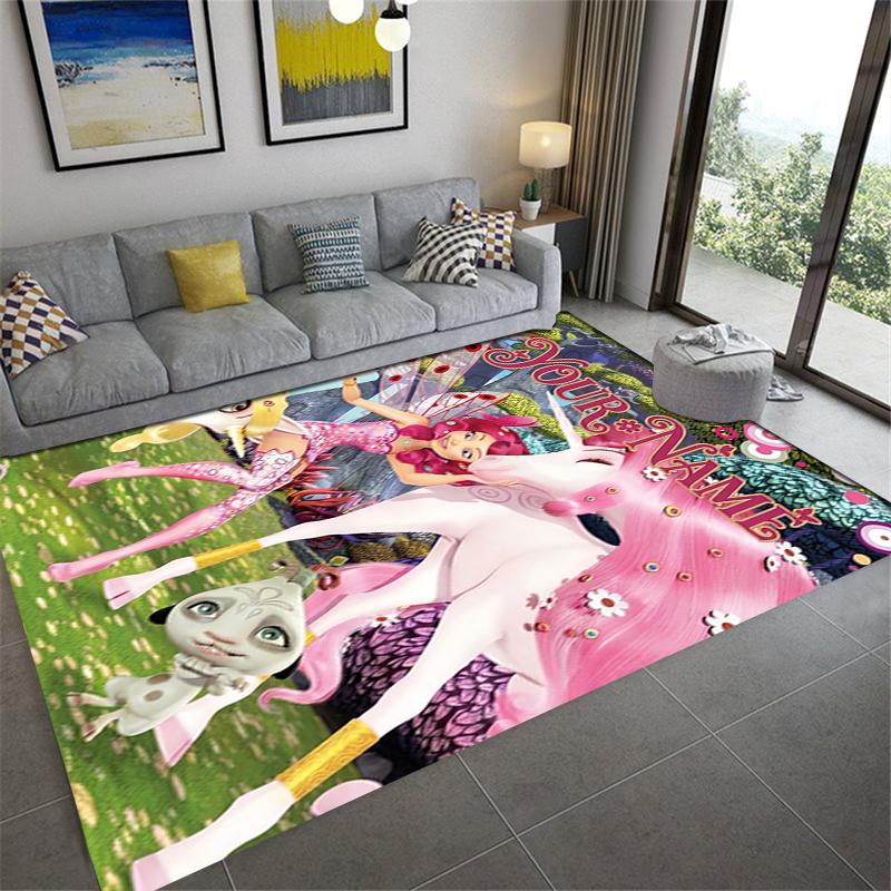 Custom Name Mia and Me Carpet Rug for Living Room Bedroom Home Sofa Decoration,Kids Play Non-slip Floor Mat