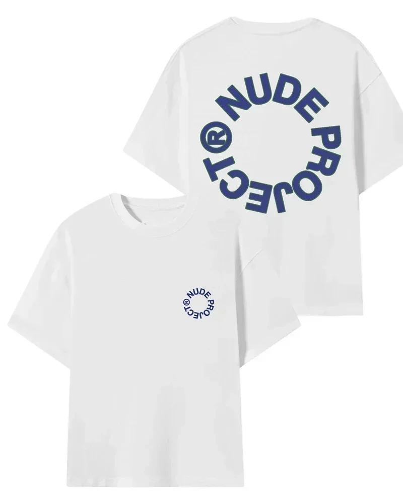 

The 2025 Summer New Women s 100_ Cotton Harajuku Print Short-sleeved Men s Drilling American Street Loose Neck T-shirt Y2k 4XL