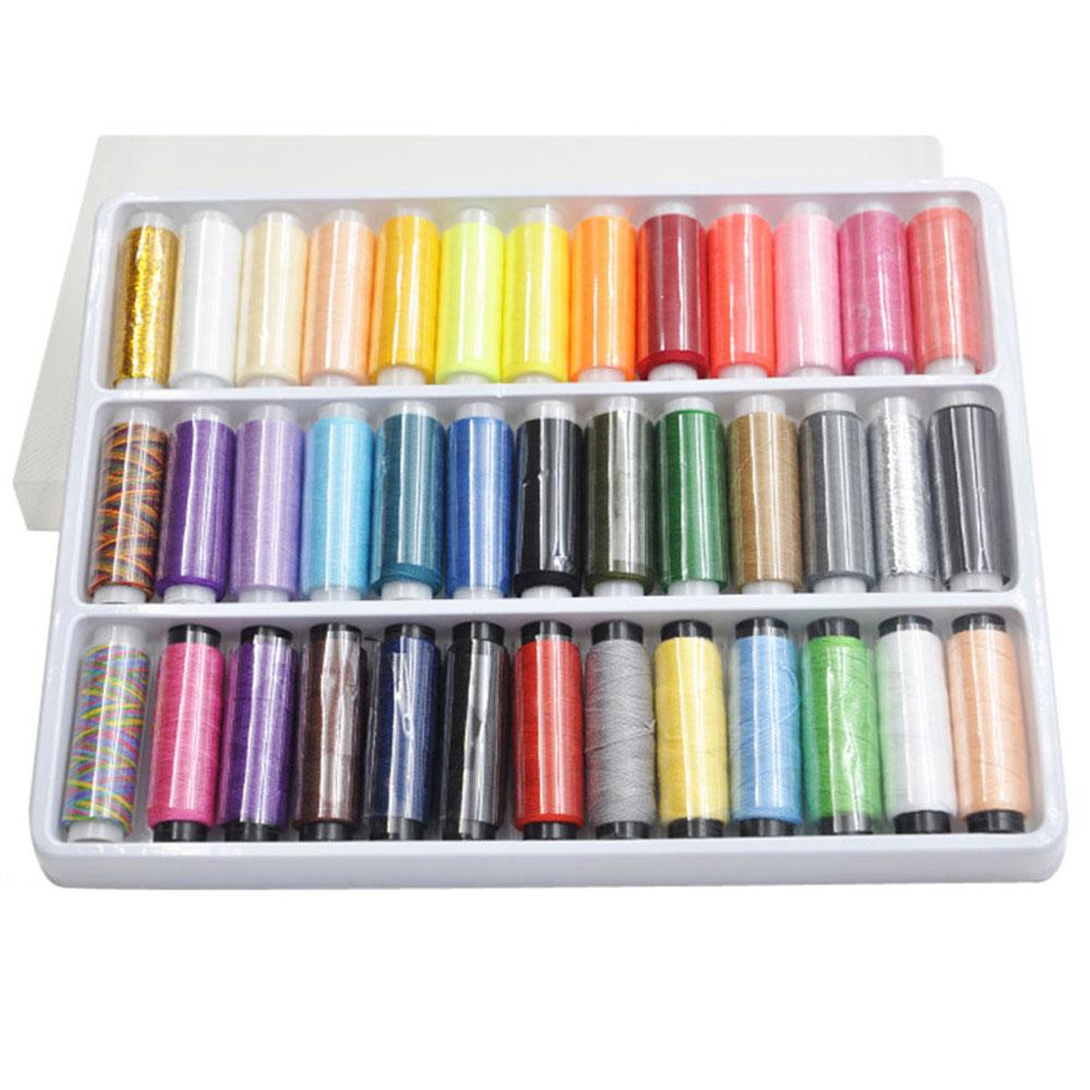 

39 Colors Polyester Embroidery Machine Thread Kit 200 Yards Each Spool for Quilting Sewing Machines DIY Craft Sewing Threads
