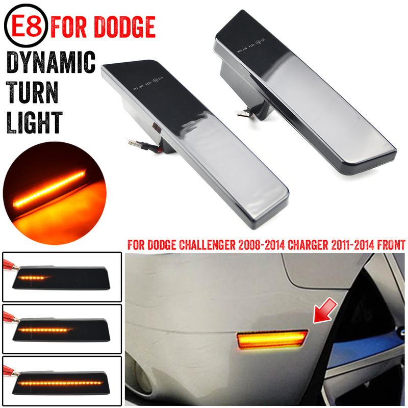 Passend für Dodge Challenger 2008-2014 Dynamischer LED-Blinker Blinklicht Seitenmarkierungslicht