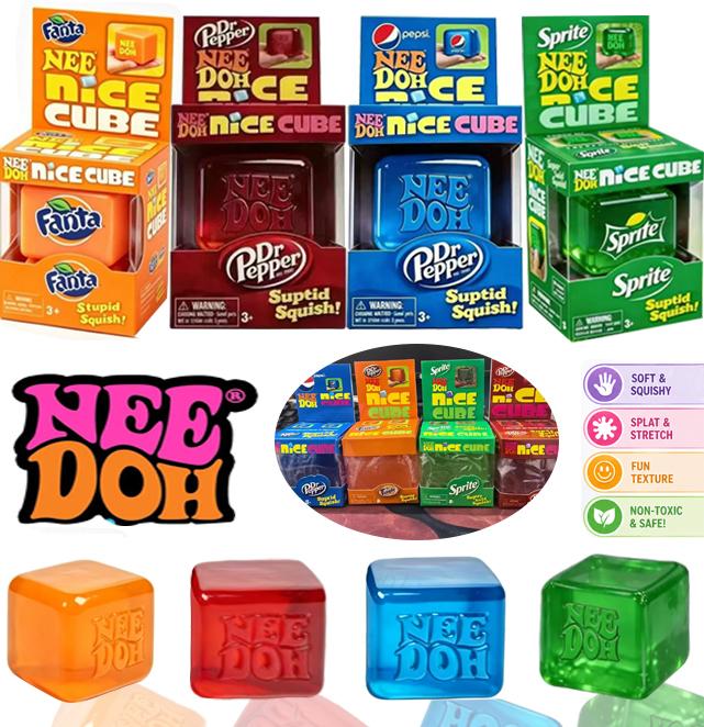 Genuine NeeDOH Model Soft SquishyToy Nice Cube Sensory Stress Reliever Fidget Tool for Anxiety for Adults &Kids Premium In Stock