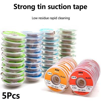 5 Stück Entlötlitze Geflecht Lötzinnnetz Schweißteile Rückstandsarm No-Clean Lötzinnentferner Werkzeug