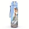 1PC Pale Blue Cloak Virgin Mary 750ml Color Plastic Water Bottle Leakproof Flip Straw Lid For Sports Office Home Use