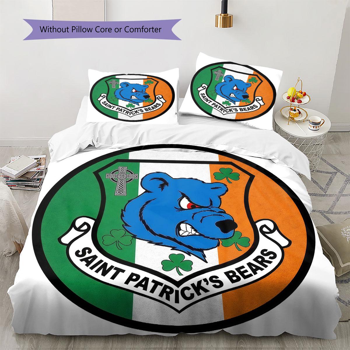 

unionbears Pattern Bedding Quilt Set Quilt Cover Pillowcase Home Decoration Birthday Gift (1 * duvet cover + 2 * pillowcase, without core) 135x200cm