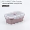 Collapsible Silicone Lunch Box Set: Microwave Steaming, Fresh-Keeping, 4-Piece Bento for Office & Picnic