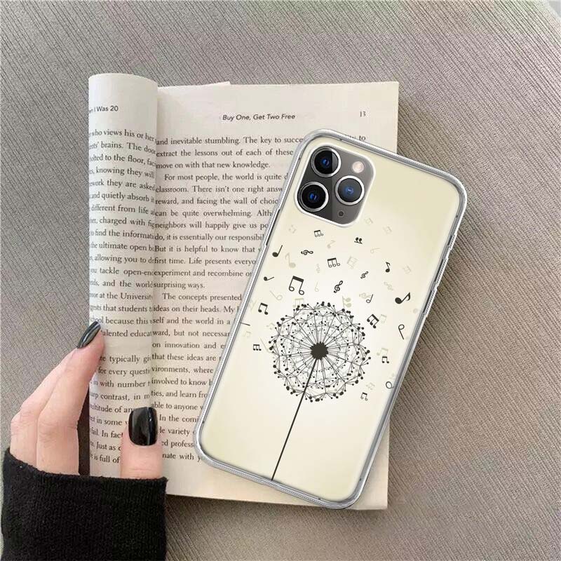 Emotional musical symbols Phone For Apple Iphone 12 13 Mini 15 Pro Max 11 Pro 14 Plus 16 Pro Max 16E Case Shell Cover Clear TPU