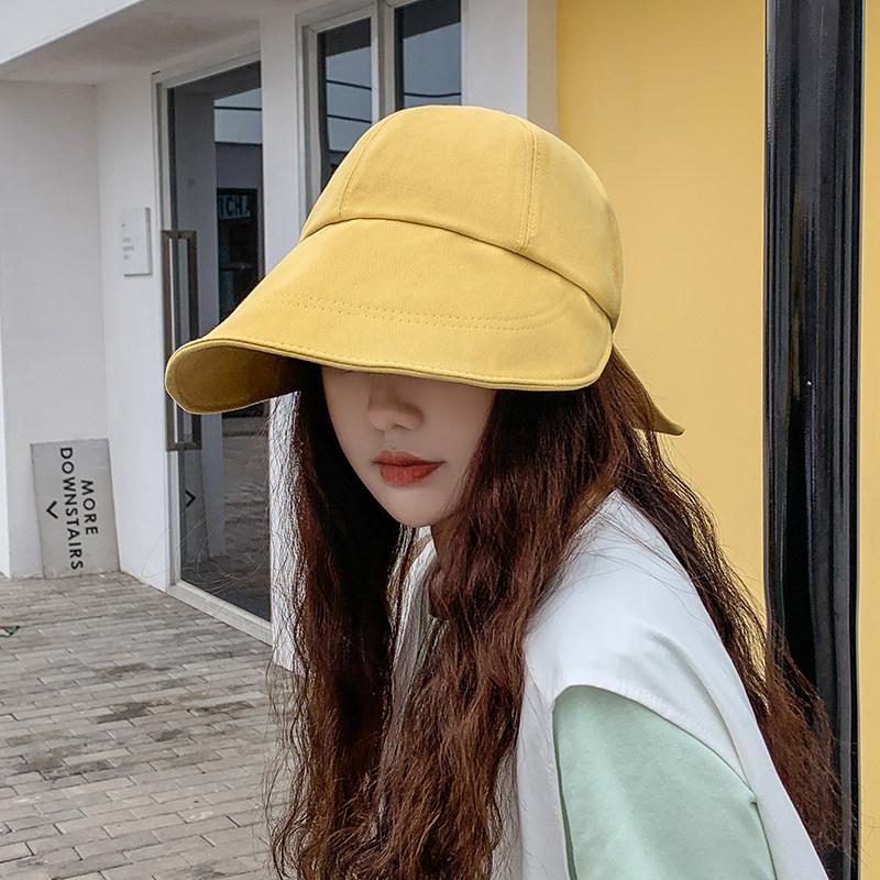 Sun Hat Women'S Summer Sun Protection Uv Protection Empty Top Sun Hat Tide Face Cover Spring And Autumn Big Brim Cap