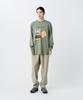 Enjoy Camping Long Sleeve for Men and Size M [Snow Peak] T-Shirt TS-26SU001 Long-sleeved T-shirt Women, Olive,
