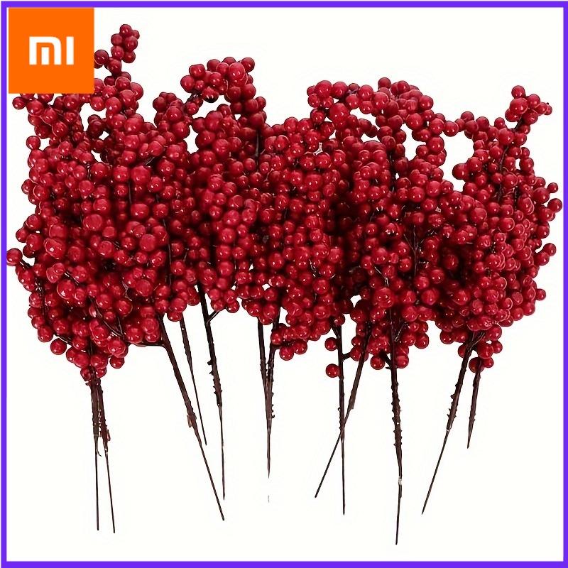 Xiaomi 12/1PCS Set of Bright Red Artificial Christmas Tree Decoration Berries - DIY Holiday Decoration