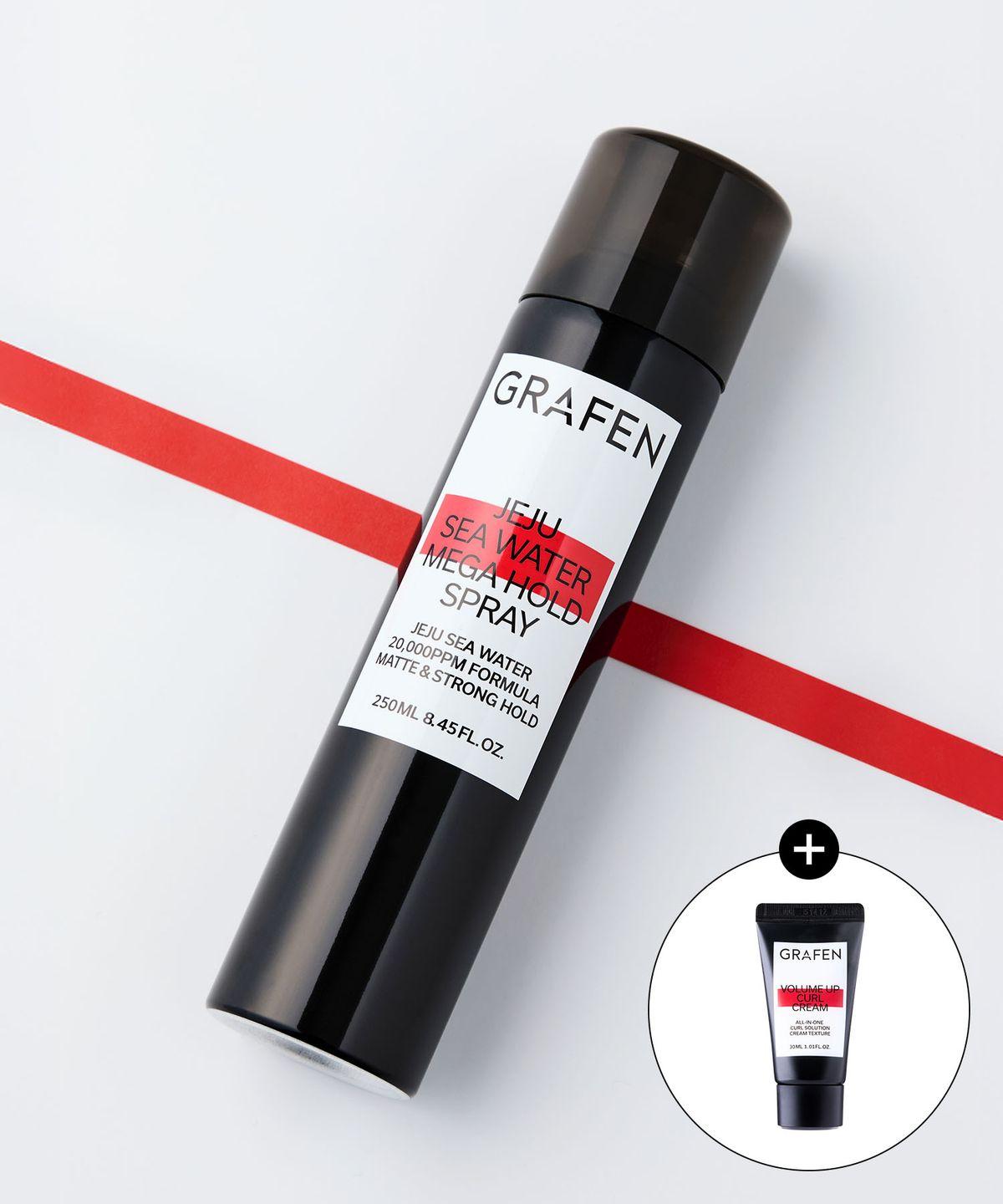 Jeju Seawater Mega Hold Spray 250ml (+Free Volume Up Curl Cream 30ml)