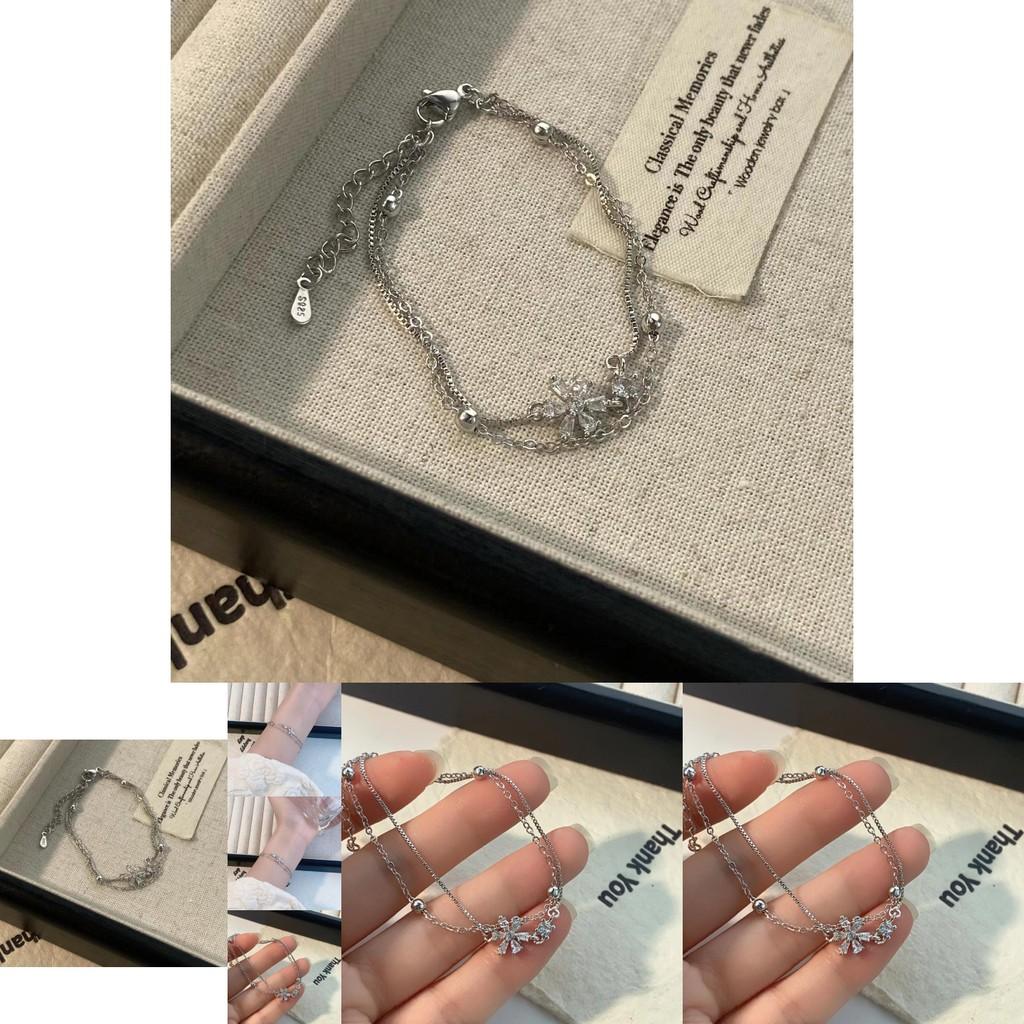 Delicate Sweet Flower Double Layer Bracelet For Women Perfect For Summer Fashion Trends