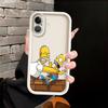 Phone Cover Case for Apple iPhone 17 Pro Max 16e 13 Mini 11 12 16 XR 14 Plus XS Air 15 The Simpsons Homer Bart