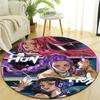 1pc KPop Demon Hunters17 Design Printed Area Round Carpet for Bedroom Living Room Home Decor Rugs Mat Non Slip Mat Rug for Bedside