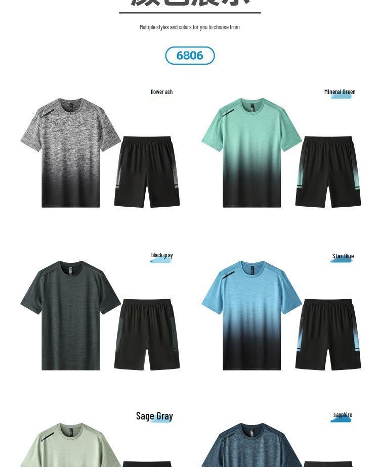 Unisex Quick-Dry Sports Set: Short Sleeve T-Shirt for Running, Basketball, and Casual Wear