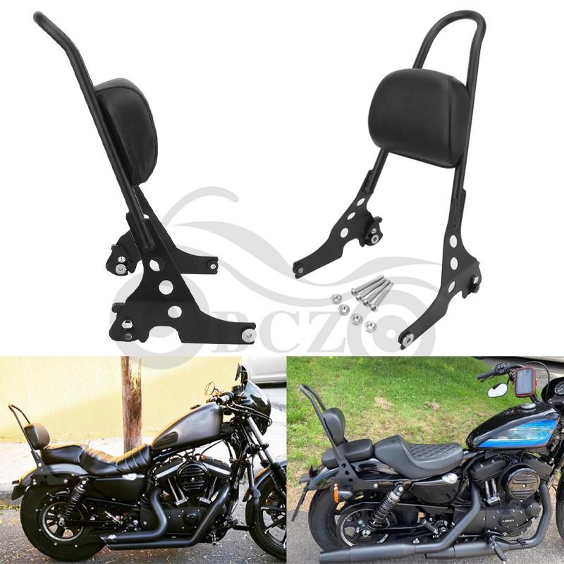 Harley XL883/1200/X48 Rear Backrest with Quick Release Seat Cushion and Luggage Rack for Motorcycle Modification