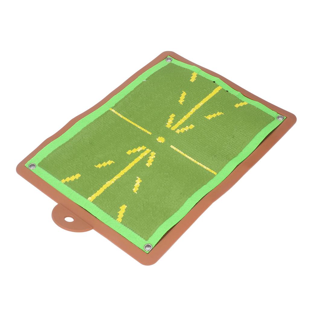 Swing Golfing Practice Hitting Mat with Pin Buckle Silicone Golfing Training Mat Pad for Outdoor Socializing