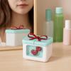 Plastic Bowknot Lipstick Storage Box Dust-Proof Dopamine Cosmetic Storage Container with Cover Makeup Organizer