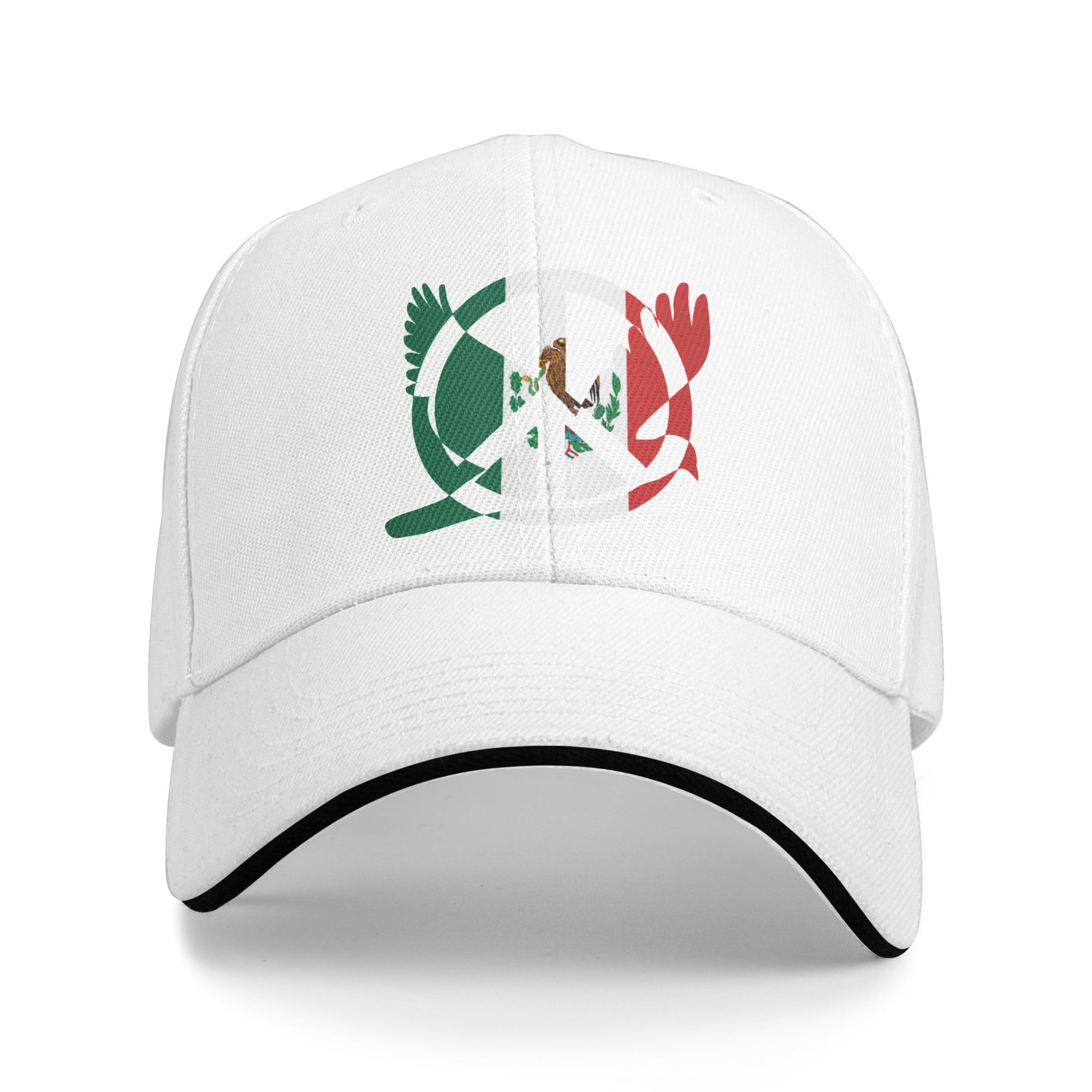 

Sandwich Baseball Cap for Men & Women, 3-Layer Contrast Design Adjustable Hat, Lightweight Durable Cap білий