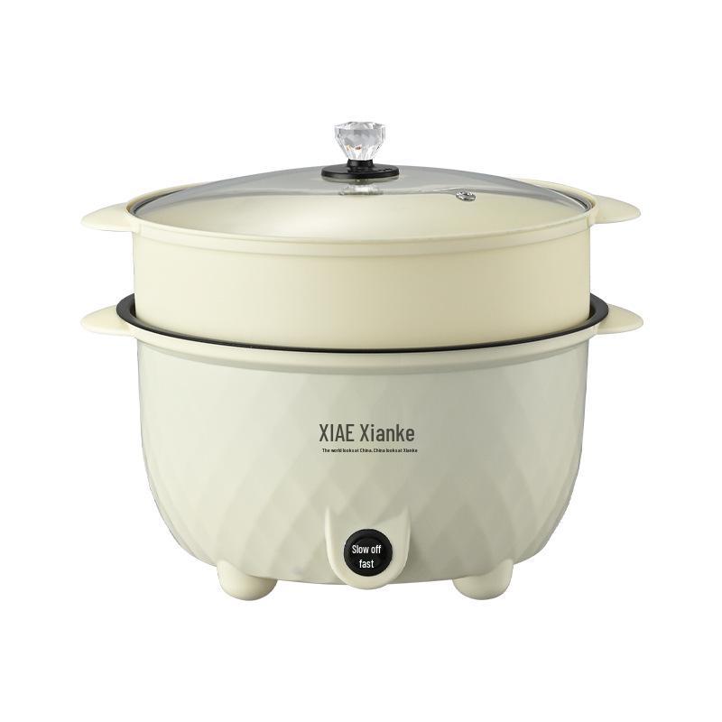 Xiangke Double-Layer Ceramic Electric Cooker: 24CM Non-Stick Hot Pot with Steamer