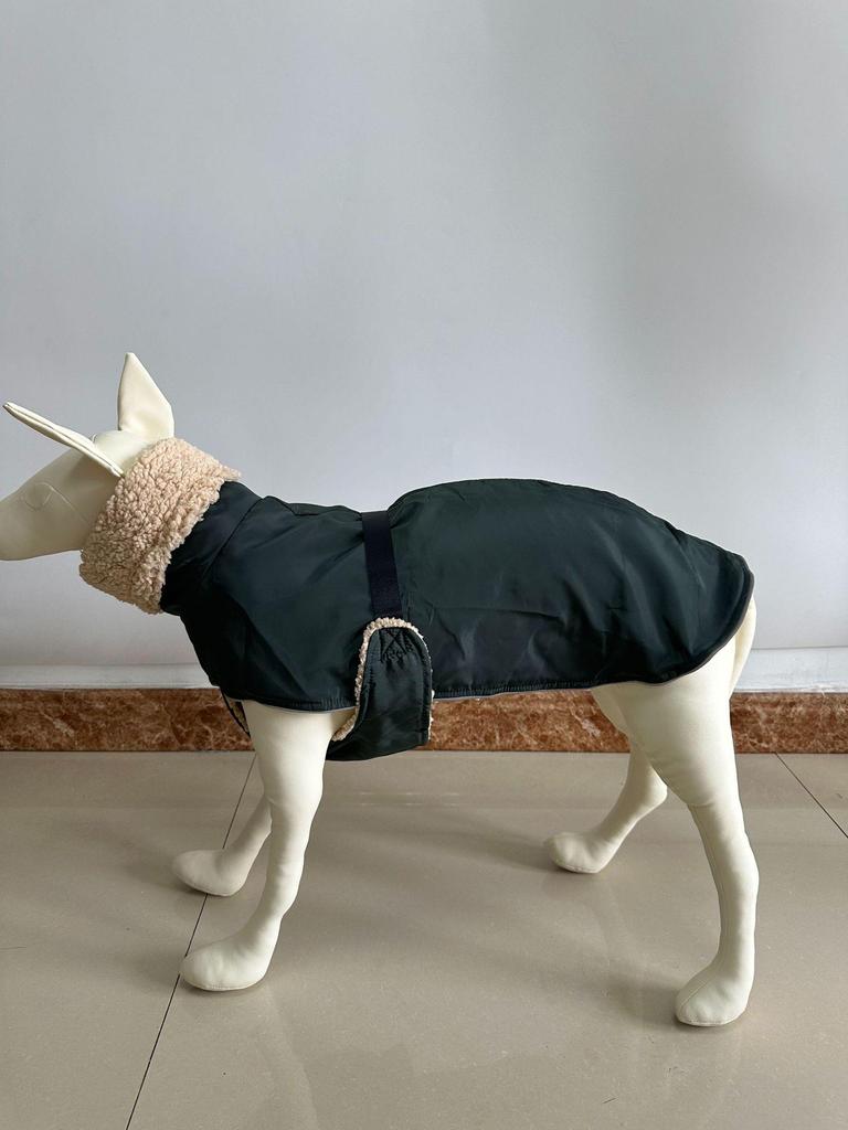 Medium & Large Dog Solid Color Fleece Turtleneck Warm Vest