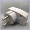 WN-21 European Two-Pin Adapter with Switch for German, French, Korean, and Russian Standards