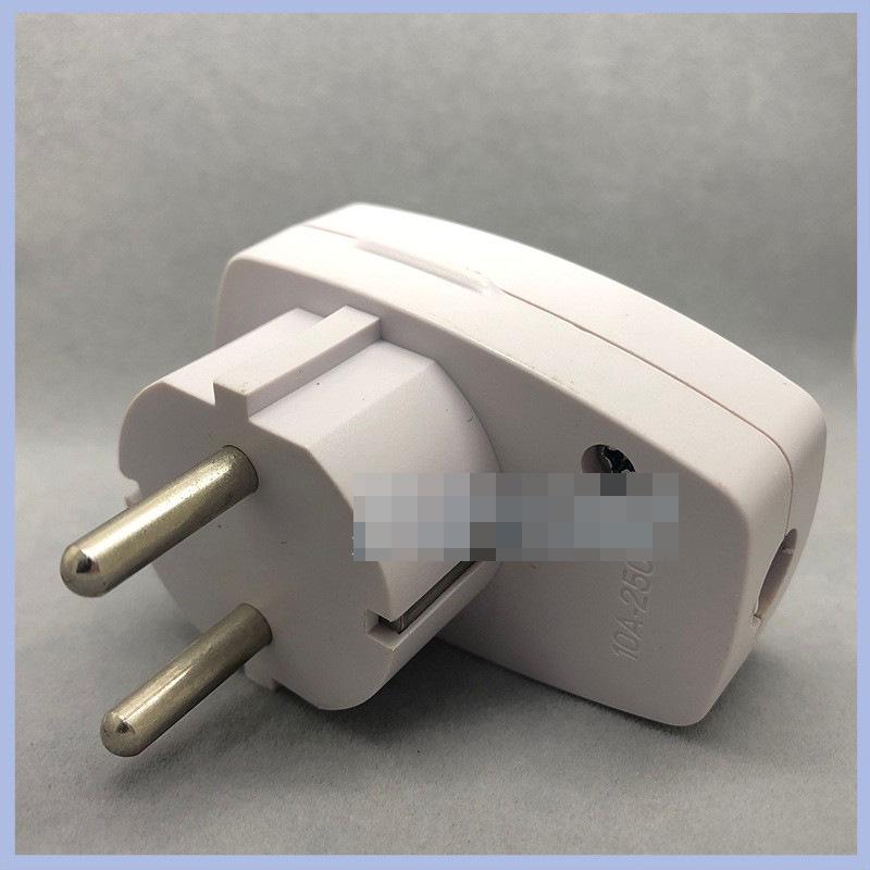 WN-21 European Two-Pin Adapter with Switch for German, French, Korean, and Russian Standards