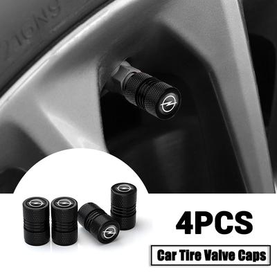 For Astra G H J K F Corsa D Zafira B Insignia Mokka Regal Knurling Tire Valve Cap Aluminum Silver Car Tire Valve Stems Cap