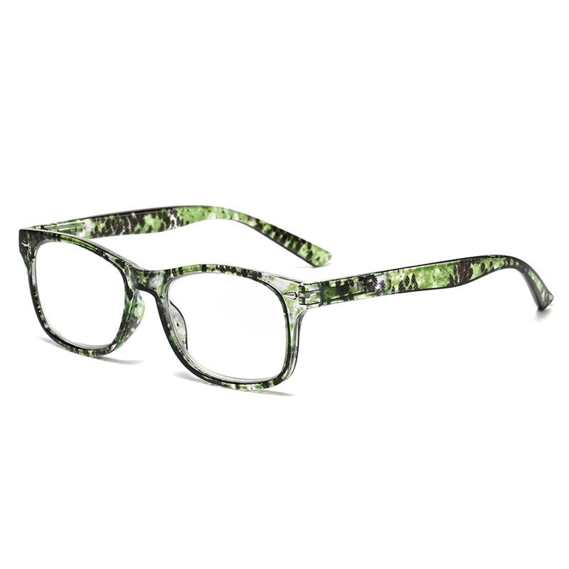 

Очки для чтения с защитой от синего света, оправа из ПК с цветочным принтом, очки для пресбиопии, модные очки «кошачий глаз», очки для дальнозоркости 0 degrees зелёный