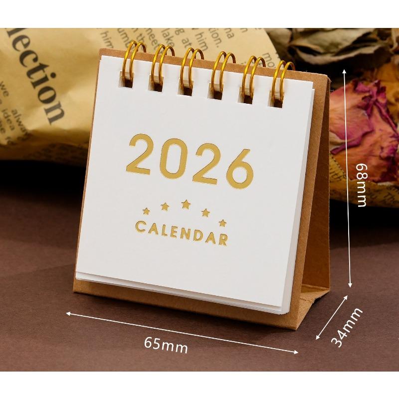 Small Desk Calendar 2026 Standing Flip Weekly Calendar Creative Coil Calendar Planner For Daily Schedule Planning