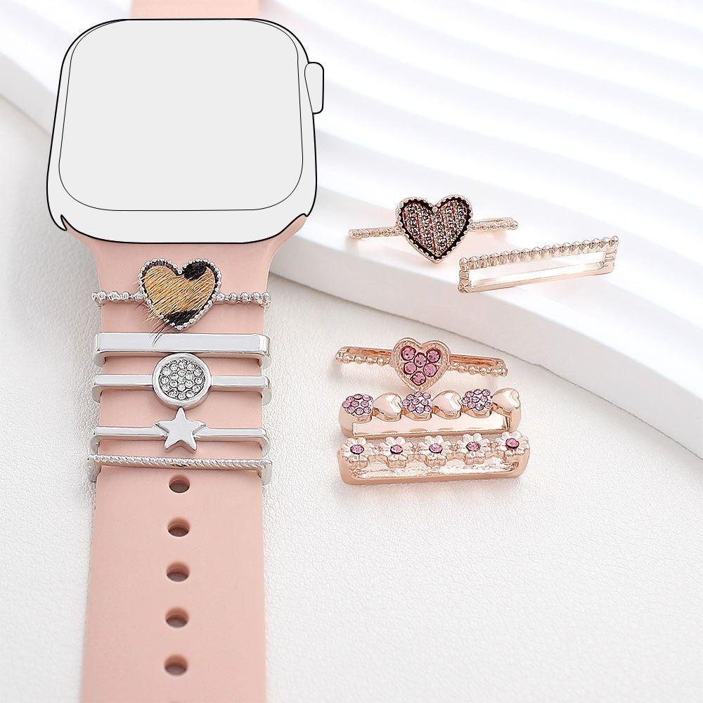 Bracelet de montre en métal, ornement, breloques de ceinture, accessoires de sangle d'anneau décoratifs créatifs