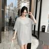 Women's Summer Modal T-Shirt Dress Half Sleeve Tee sleepdress With Pocket Loose Fit Plus Size Lightweight Loungewear Sleep Dress