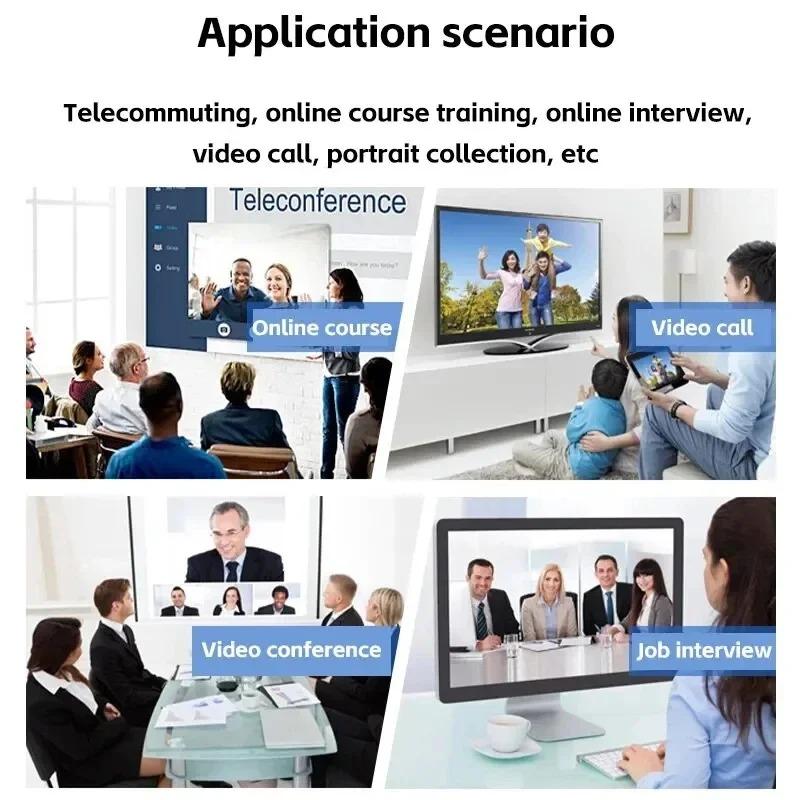 High-definition computer camera, built-in microphone, USB high-definition camera, tripod network camera, for office use